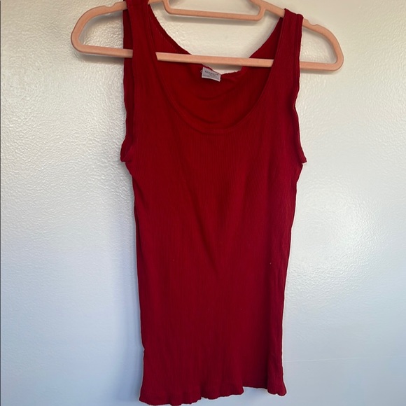 Womens Jockey Red Scoop Neck Sleeveless Tank Top size medium womens tanktop - Picture 6 of 14